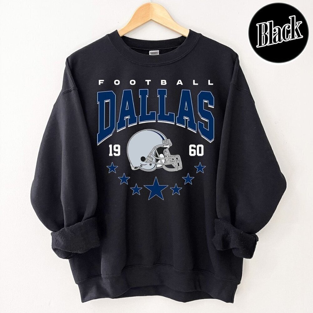 Dallas Football Retro Style Crewneck Sweatshirt